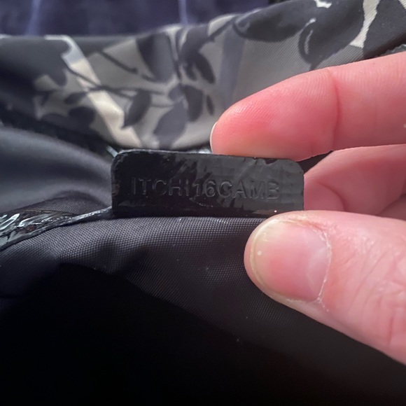 Burberry Black Floral Beat Check Satchel - Picture 7 of 8